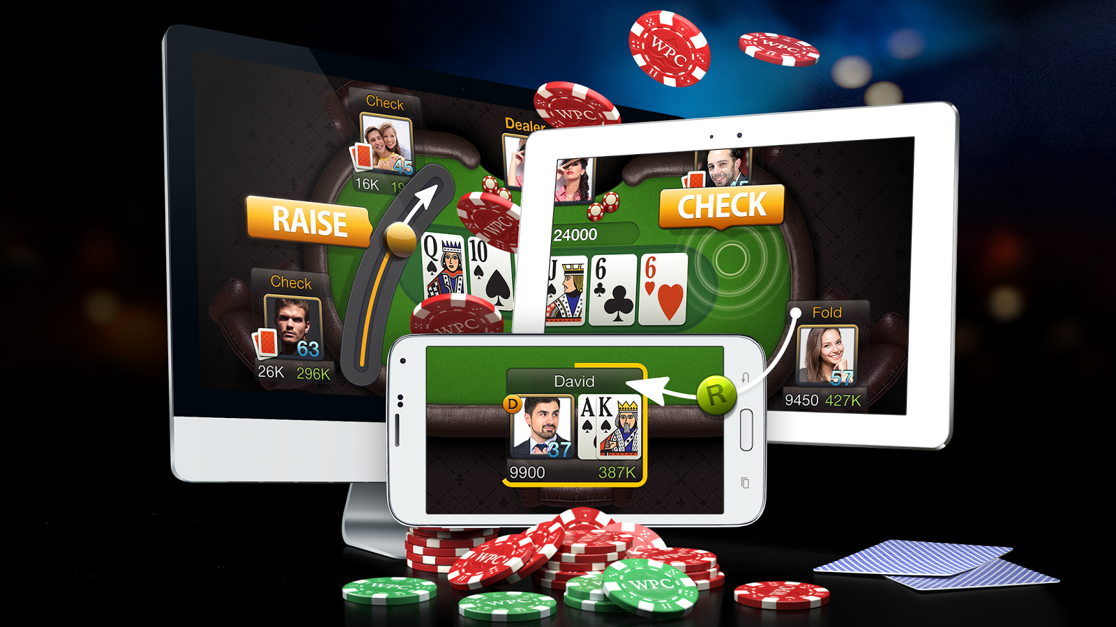 Онлайн покер на смартфоне и двух планшетах