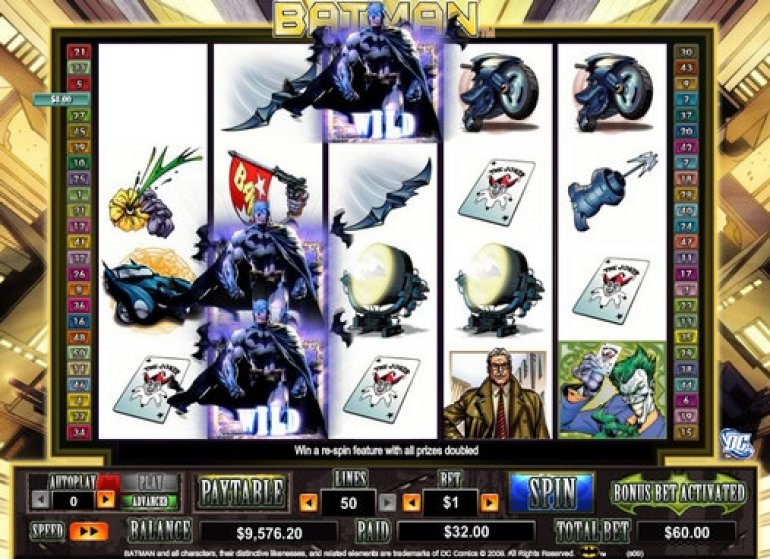 Batman video slot