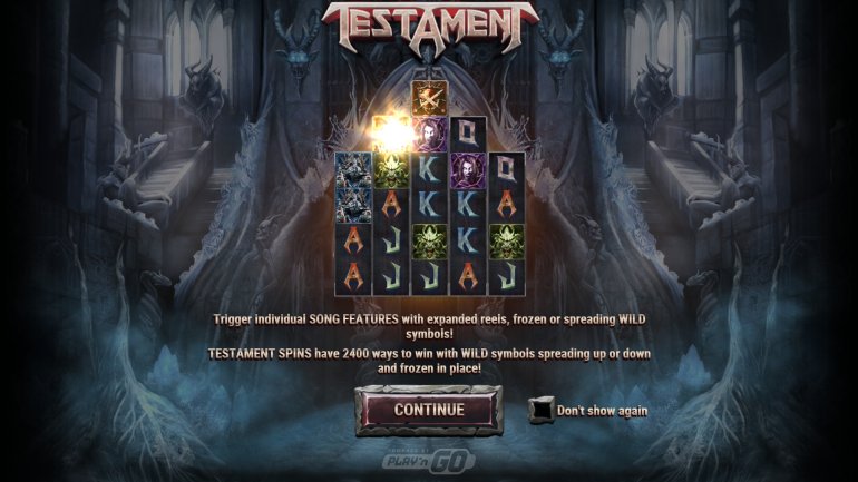 Игровой автомат Testament студии Play’n GO