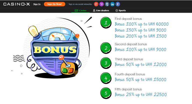 в 200% бонус на первый депозит в Casino X 200% бонус на первый депозит в Casino X