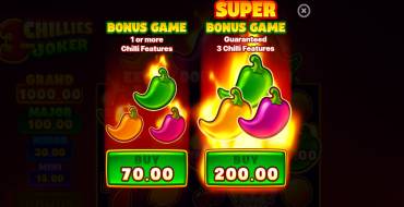 3 Chillies and Joker: Hold and Win: Уникальные функции
