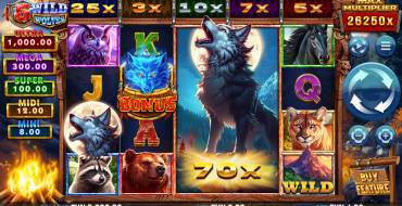 5 Wild Wolves: Игровой автомат