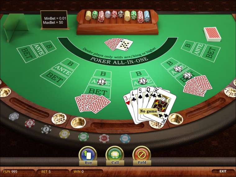 Видео покер All in One демо-игра