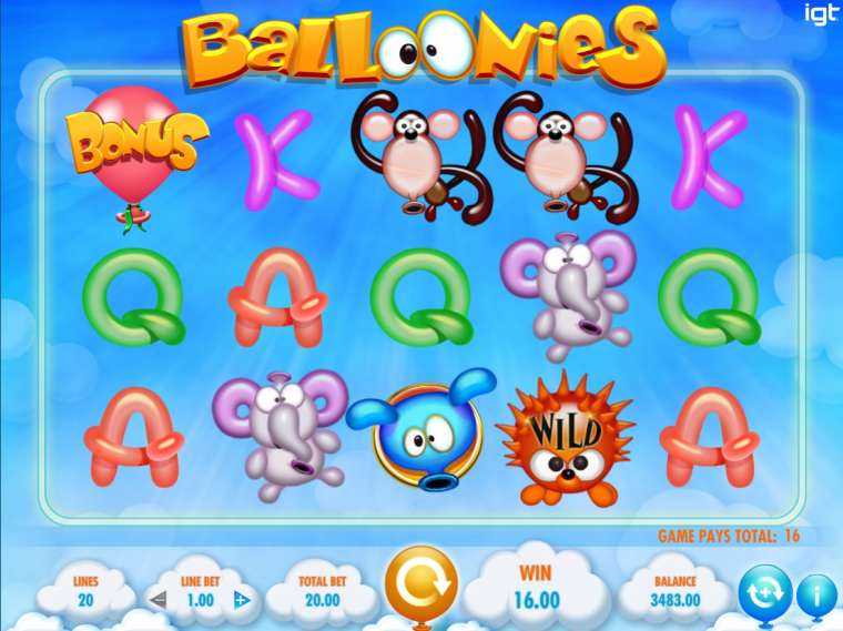 Видео покер Balloonies демо-игра