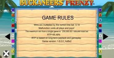 Buckaneers' Frenzy: Правила