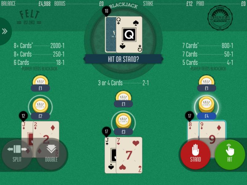 Блэкджек Buster Blackjack