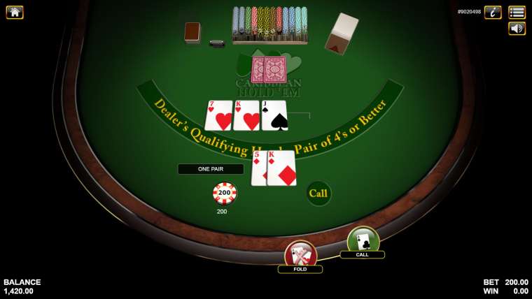 Видео покер Caribbean Hold'em демо-игра