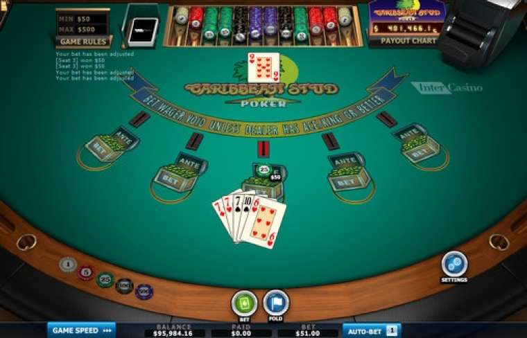 Видео покер Caribbean Stud Poker SP демо-игра