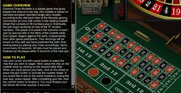 Common Draw Roulette: Правила