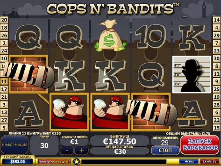 Видео покер Cops N’ Bandits демо-игра