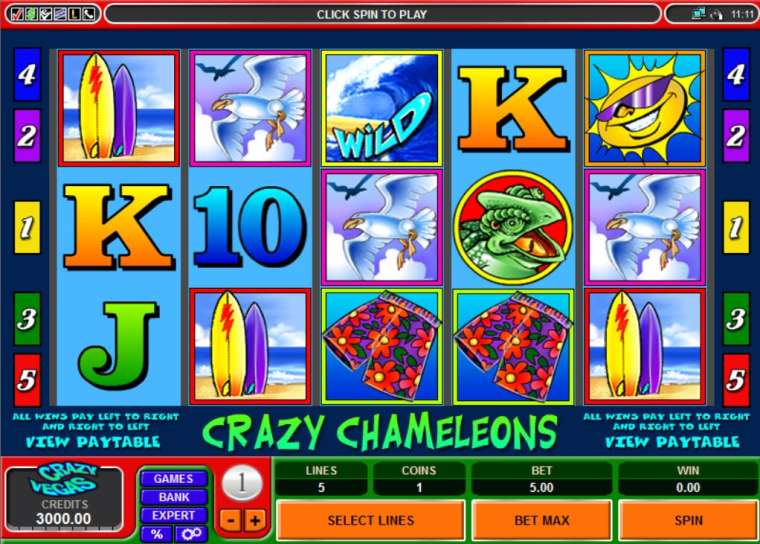 Видео покер Crazy Chameleons демо-игра