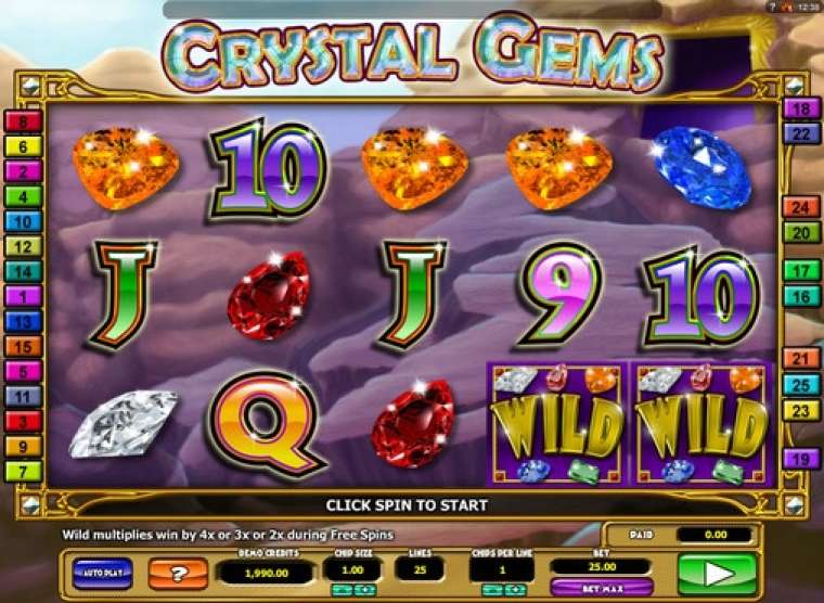 Видео покер Crystal Gems демо-игра