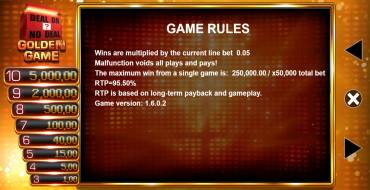 Deal or No Deal: Golden Game: Правила