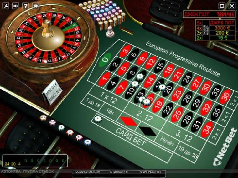 Видео покер European Progressive Roulette демо-игра