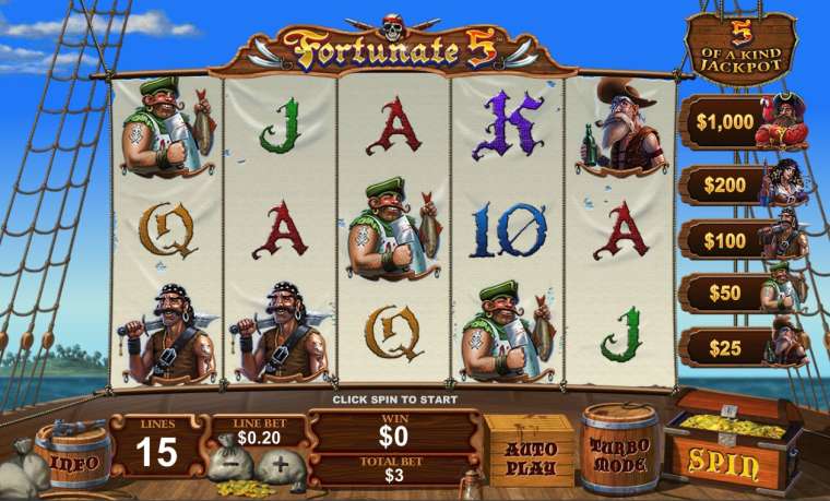 Видео покер Fortunate 5 демо-игра