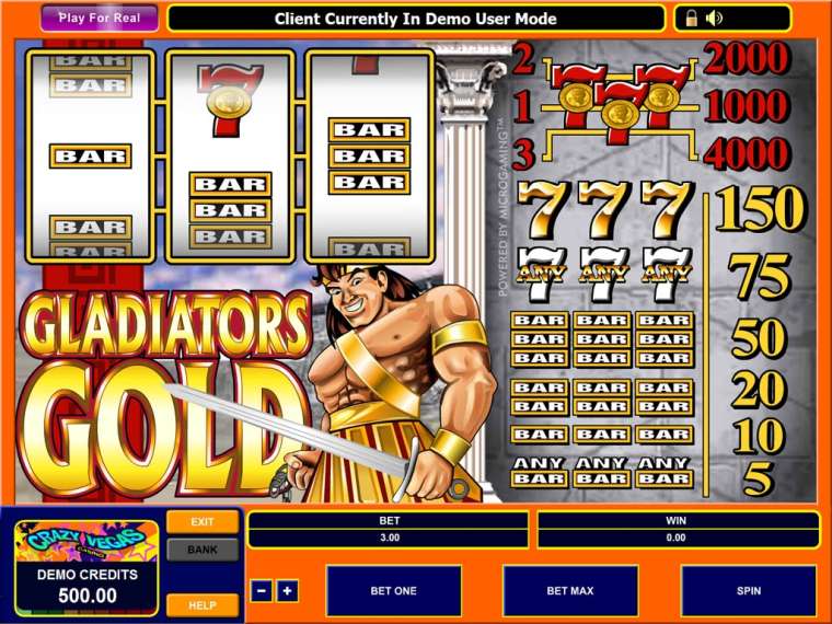 Видео покер Gladiators Gold демо-игра