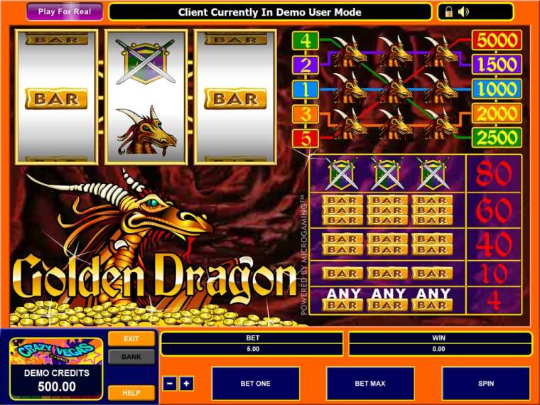 Видео покер Golden Dragon демо-игра
