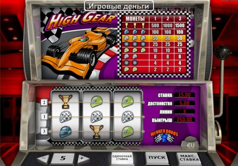 Видео покер High Gear демо-игра