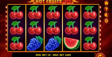 Hot Fruits 20: Игровой автомат