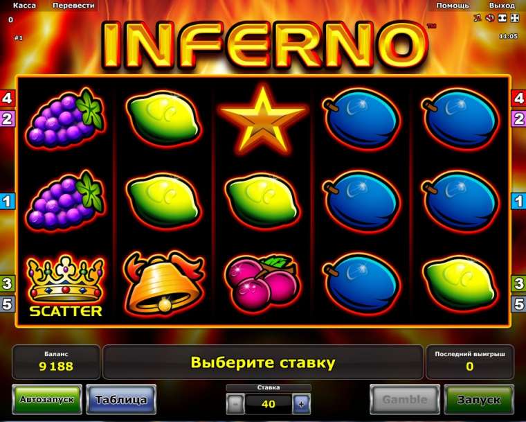 Видео покер Inferno демо-игра