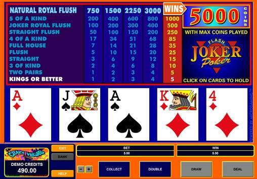 Видео-пекер Joker Poker Flash
