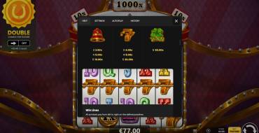 Lucky 1000 Hold & Win: Таблица выплат 2