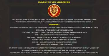 Majestic Fury Megaways Unleashed: Бонусные игры
