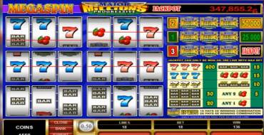 Major Millions 3 Reel Progressive: Выигрыши