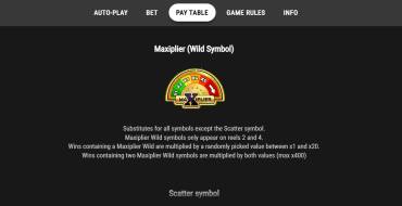 Maxiplier: Таблица выплат