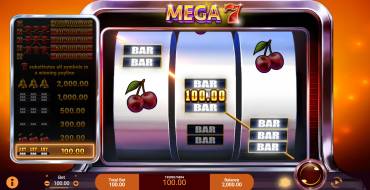 Mega 7: Выигрыши