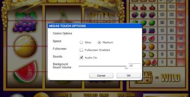 Midas Touch: Настройки
