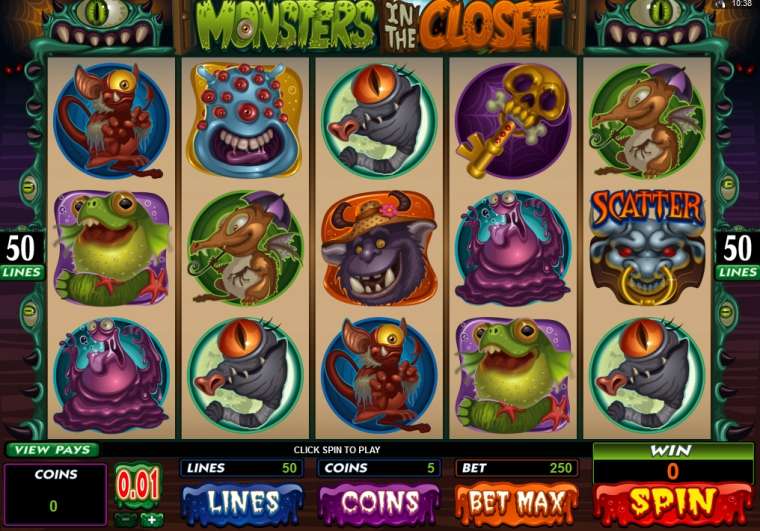 Онлайн слот Monsters in the Closet играть