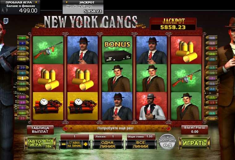 Видео покер New York Gangs демо-игра