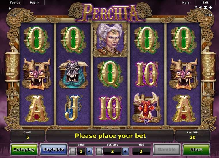 Видео покер Perchta демо-игра