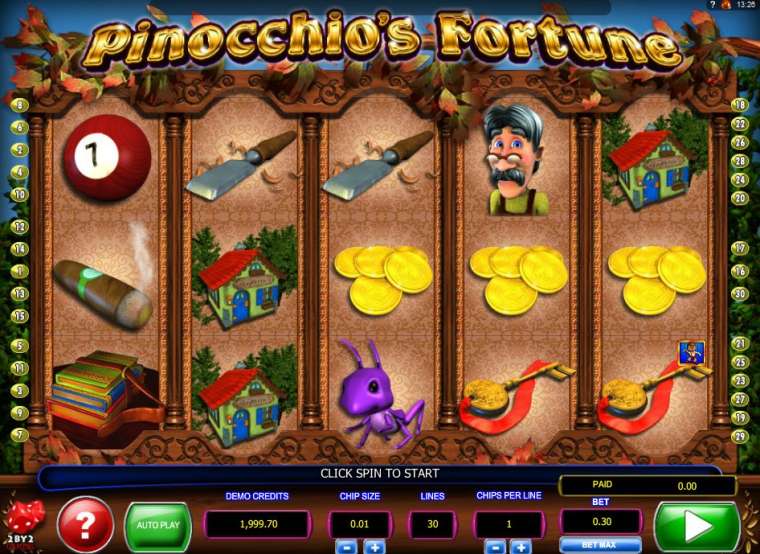 Онлайн слот Pinocchio’s Fortune играть