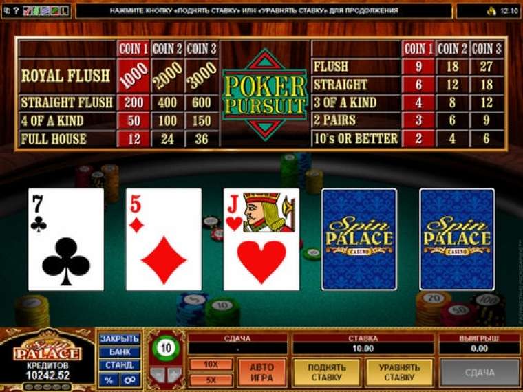 Видео покер Poker Pursuit демо-игра