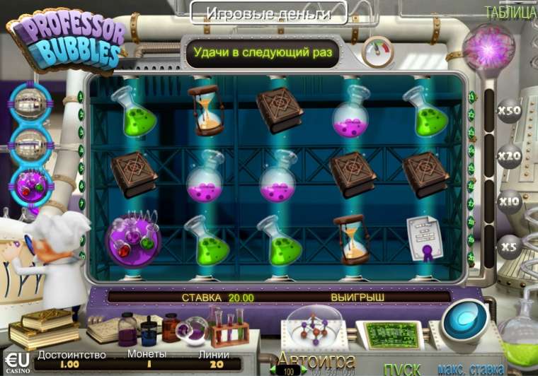Видео покер Professor Bubbles демо-игра