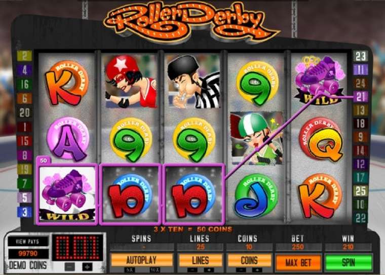 Видео покер Roller Derby демо-игра