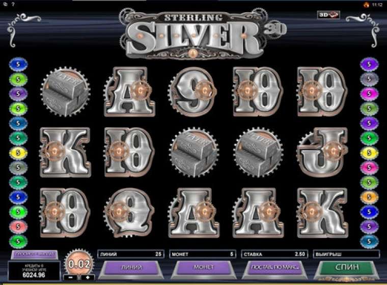 Видео покер Sterling Silver 3D демо-игра