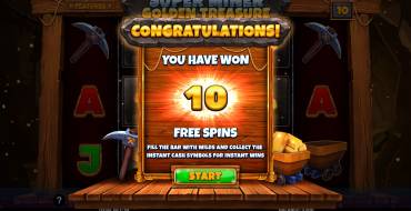 Super Miner – Golden Treasure: Фриспины