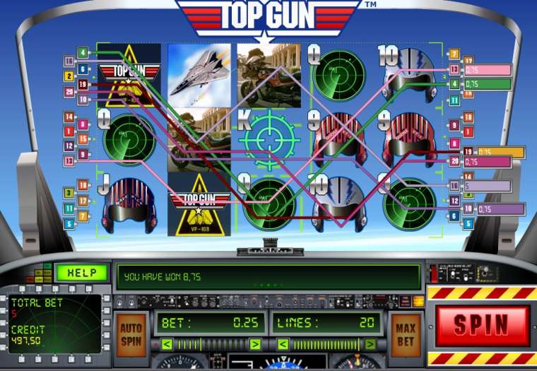 Видео покер Top Gun демо-игра