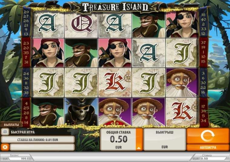 Видео покер Treasure island демо-игра