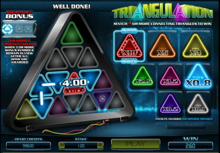 Видео покер Triangulation  демо-игра