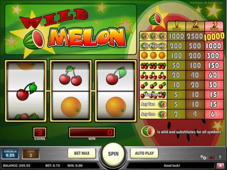 Видео покер Wild Melon демо-игра
