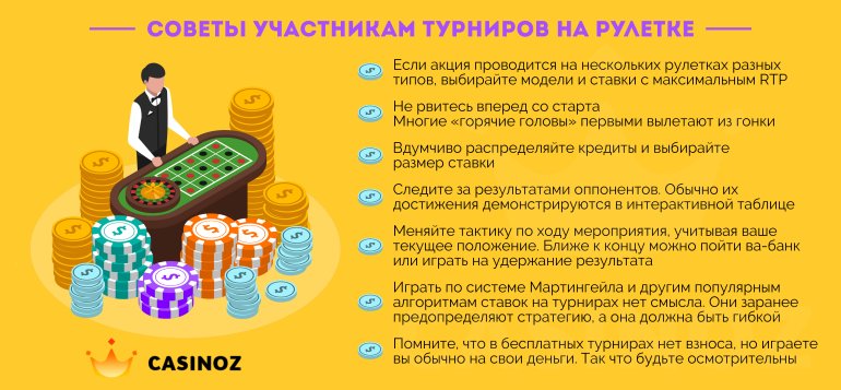 как выигрывать на турнирах по рулетке в казино