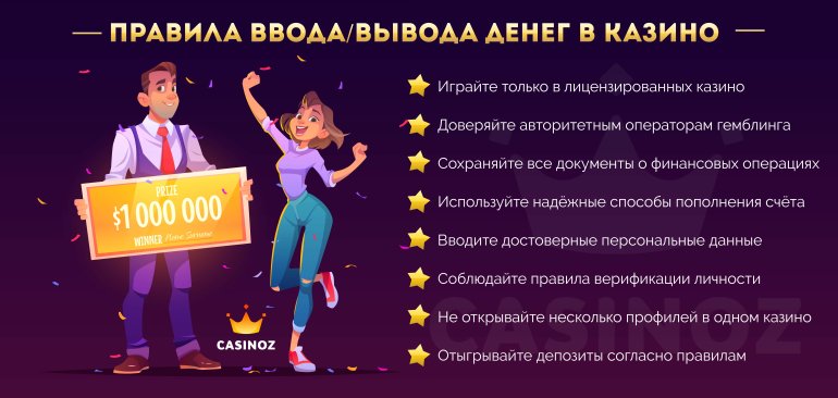 как пополнить счёт и вывести деньги в онлайн-казино