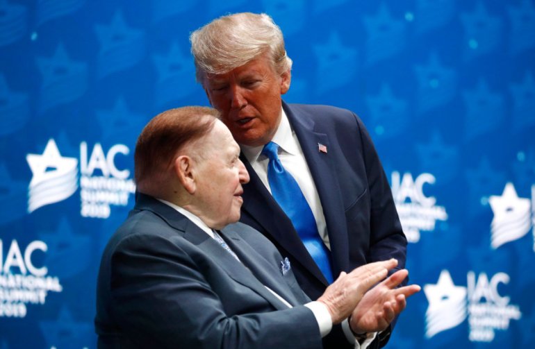 Sheldon Adelson, Donald Trump