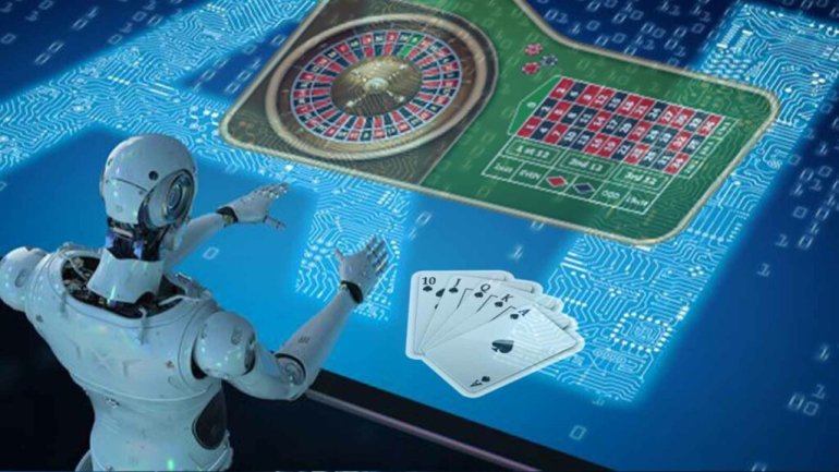 Робот играет в рулетку