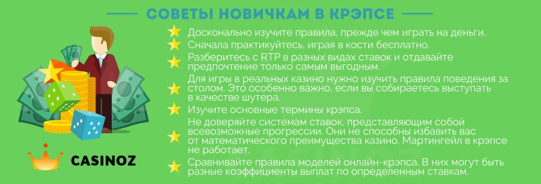 рекомендации по игре в крэпс советы новичка по игре в крэпс
