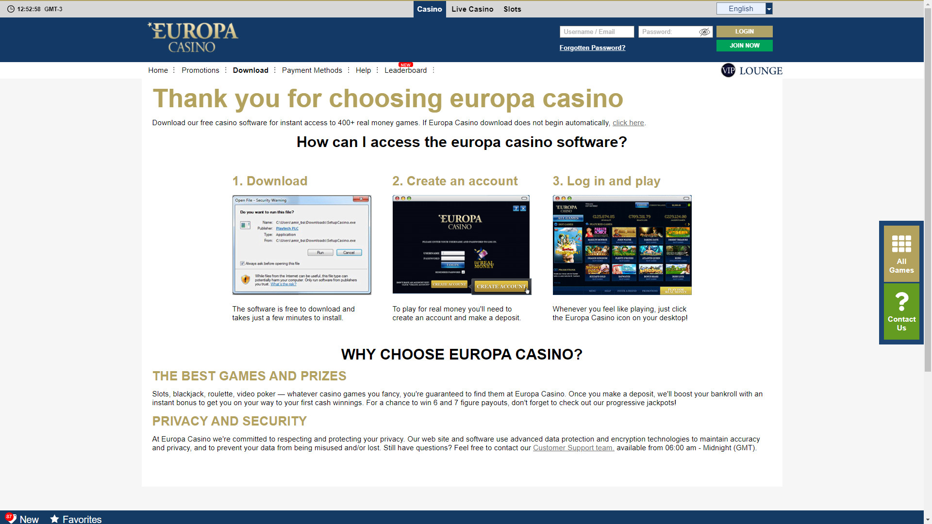 программа казино Европа